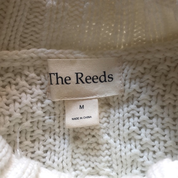 The Reeds x J. Crew white cable knit turtleneck sweater, Medium - Picture 7 of 9